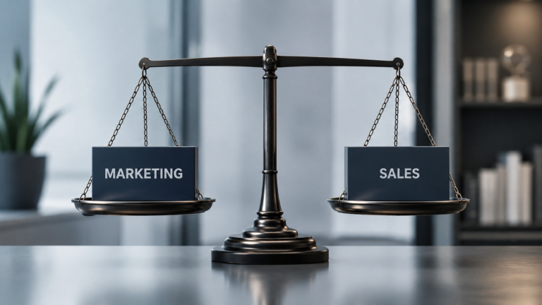 Why ABM Fails Without Sales Alignment visual showing target accounts, buying group signals and pipeline progression.